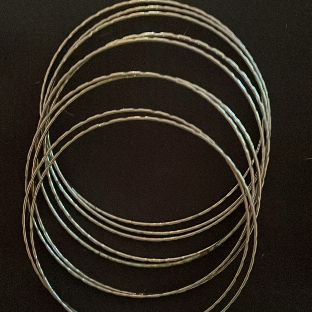 37 Multi Colored Metal Bangle Bracelets - image 2